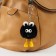 Fluffy on the ring "Bright -eyed raven" black 9.5x6x6 cm