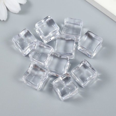 Decor for creativity plastic "Ice cubes" Transparent 1.5x1.5x1.5 cm-1