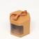 Box hexagonal, with a window, craft, 10 x 10 x 10 cm