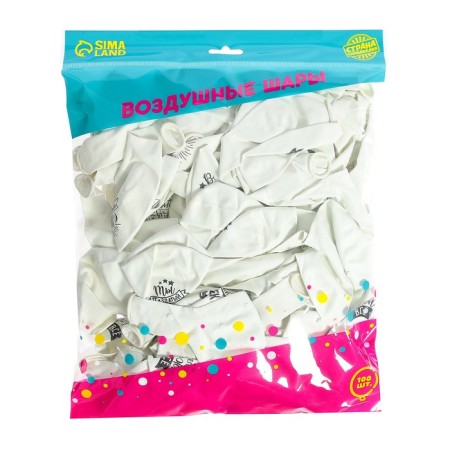 Air ball 12 "praise" 1 tbsp., Set 100 pcs, mix-1