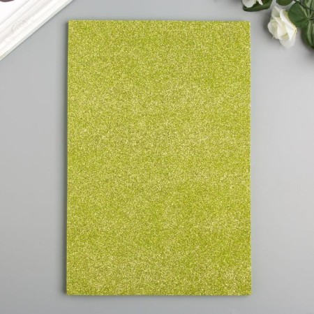 Foamiran "green shine" 2 mm format A4 (set of 5 sheets)-3