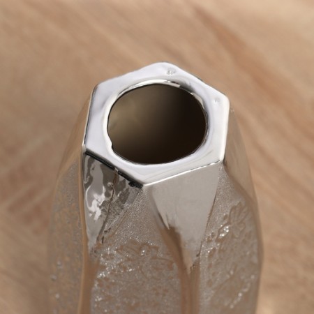 VAZA Ceramics Table "Gael" City, D-4CM 17x8 cm, silver-1