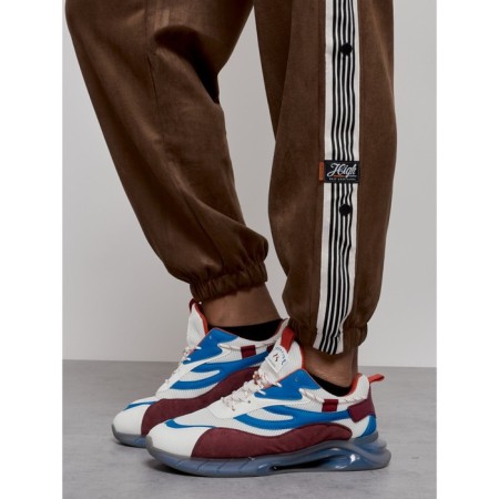 Joggers are sports male, size 50, brown color-12