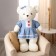 Soft toy "Bear", in a dress, 100 cm, white color