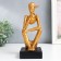 Polystone souvenir "Man in the cap. Reflections" gold 12x9x23 cm