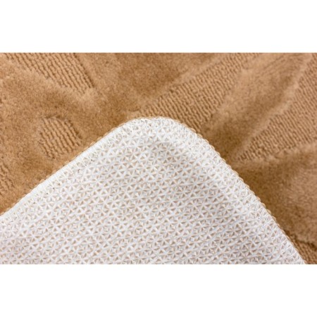 A set of bathroom mats "Lavr", 2 pcs: 50 x 80 cm, 55 x 55 cm, beige color-4