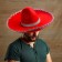 Carnival hat "Sombrero", red color