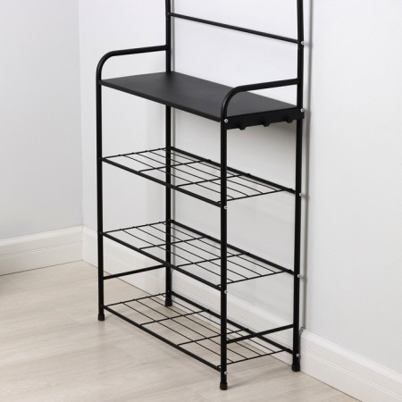 The rack in the hallway "Constant", 69 × 26 × 183 cm, black color-2