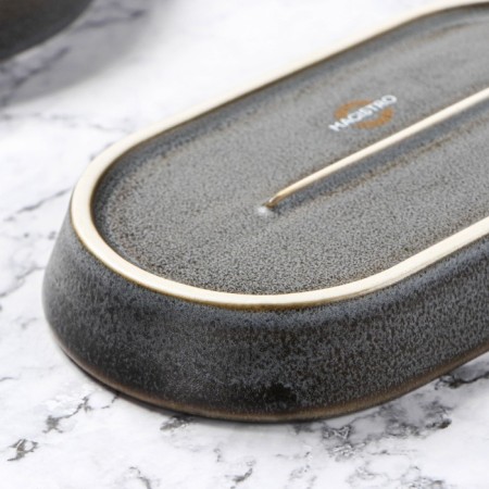 Porcelain Oval Magistro Urban, 260 ml, 18 × 9.8 × 2.5 cm, gray color-4
