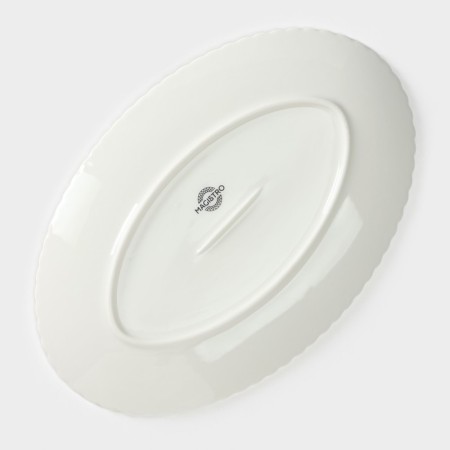 Porcelain oval Magistro "Tandy", 30 × 20 × 1.5 cm, white color-3