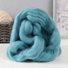 Fasting wool 100% half -toned wool 50 g (145 ice mint)