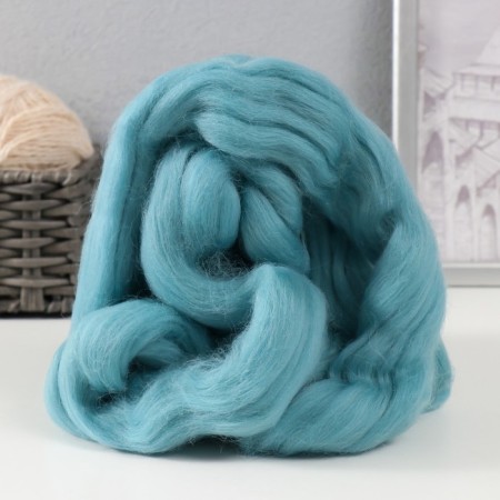 Fasting wool 100% half -toned wool 50 g (145 ice mint)