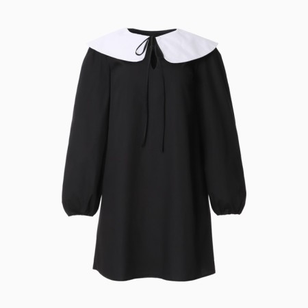 Women's dress MIST with a collar, p. 42, black-5