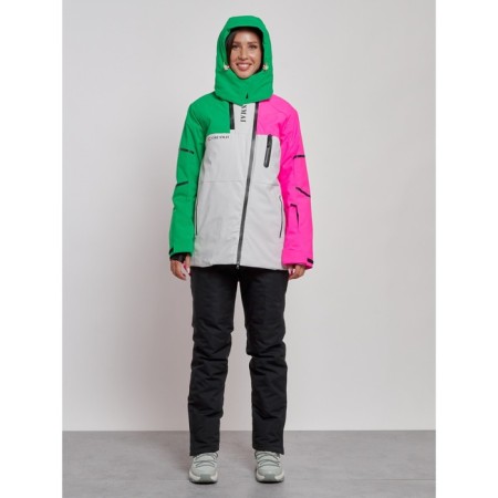 Ski costume female winter, size 50, pink color-7