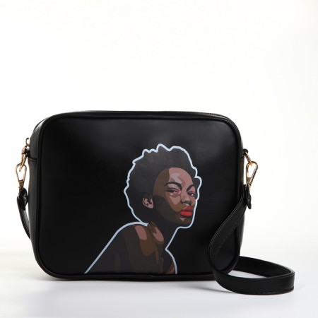 Women's bag over the shoulder Textura, small, black color-1
