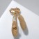Brooch "Poins" ballerina, white-pink color in gold
