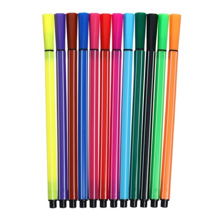 Flomasters 12 Giraffe colors, in a plastic tube, a ventilated cap, mix-5