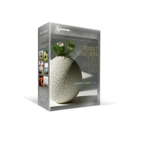 Set "Siana Krakelura effect" Basic layer silver 0.52l + finish layer white 0.52l-2