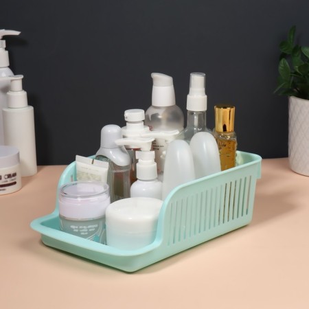 Organizer for storing cosmetic supplies "Prestige", 2 sections, 23 × 16.1 cm, mint color-2