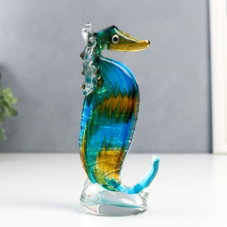 Souvenir Glass "Sea Horse" under the Muranian glass 20x9x7 cm