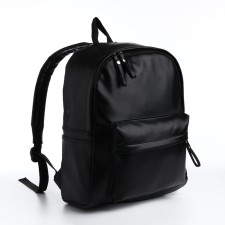 Youth backpack with a zipper, 4 pockets, black color