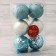 Set of balls plastic D-6 cm, 6 pcs "Gwynet" silver-blue