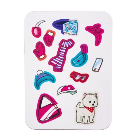 Magnetic game "Fashionable image. Winter-summer ", in a tin box-4