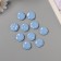 Acrylic beads for the work of the "flat crushed circle" blue 2.5x2.5x0.6 cm
