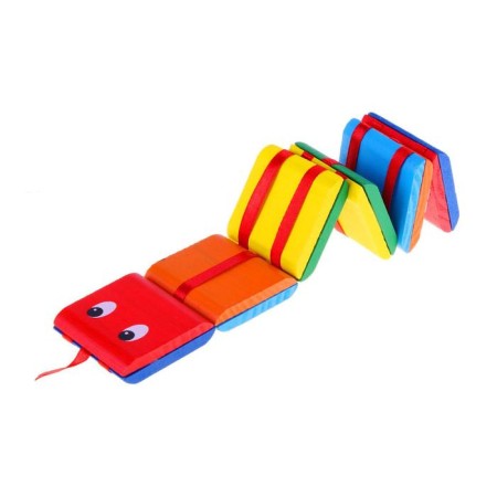 Puzzle "Snake" with turning colored squares
