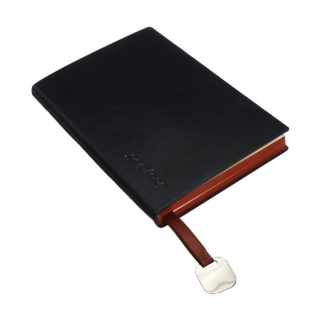 Organizer, A6, 116 sheets, cage, leatherette cover, brown cut, black-2