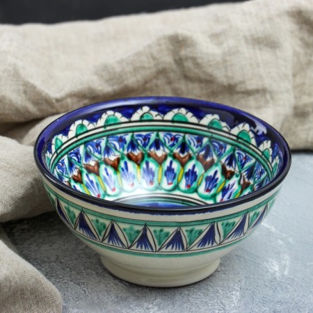 Rishtan ceramics "Patterns" 15 cm, small, mix-2