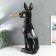 Souvenir Polystone stand 3D "Black dog with glasses" d = 26 cm 77x26x20 cm