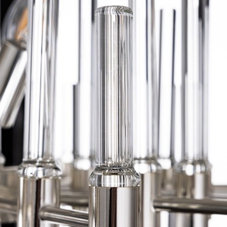 Chandelier on the rod Matilda A1064PL-10CC, E14, 10x40 W, 60x60x68 cm, Chrome-5