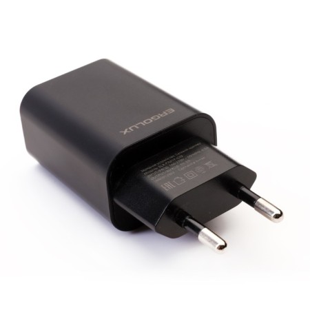 Network charger Ergolux ELX-RA01P-C02, 1 USB, 2A, Package, Black