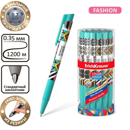 Handle Automatic Erichkrause Colortouch Ornament, Node 0.7 mm, Subtle Letter, Soft Touch case, design with design, blue ink blue-6