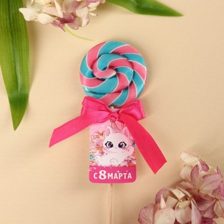 Lollipop on the stick "March 8", taste: Grappet-guava, 15 g.