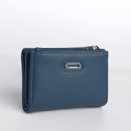 Women's wallet on magnet, blue color