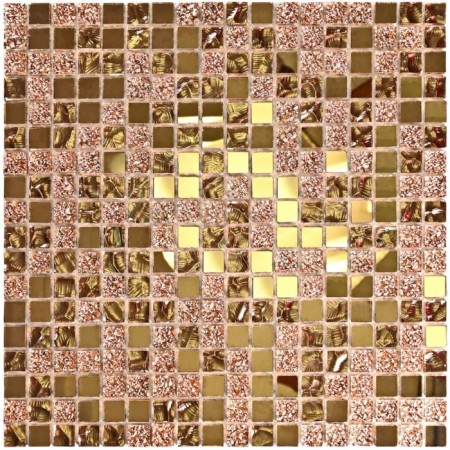 Glass mosaic Bonaparte Mirror Bronze, 300x300x4 mm