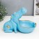 Souvenir Polystone stand "Blue Hippo" 22x16.5x30 cm