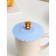 Silicon-sized lid Silicone shares "Bear", d = 11 cm, blue color