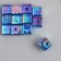 Busina for creativity plastic "Cube. Transparent mother of pearl" blue 1.4x1.4x1.4 cm