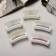 Hair crab "pearl" straight bend, 7 cm, white