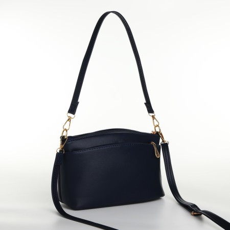 Bag Women's Cross-Bodi with a zipper, blue color-1