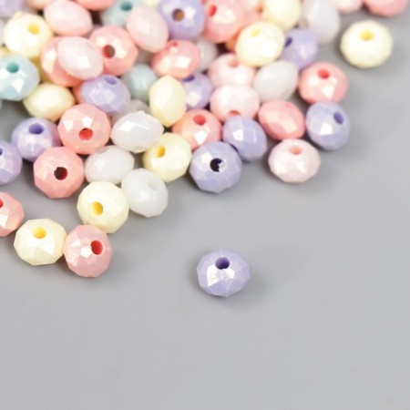 Beads for creativity Plastic "Crystal ring with faces" Pearls 20g 0.4x0.6x0.6 cm 78771-1