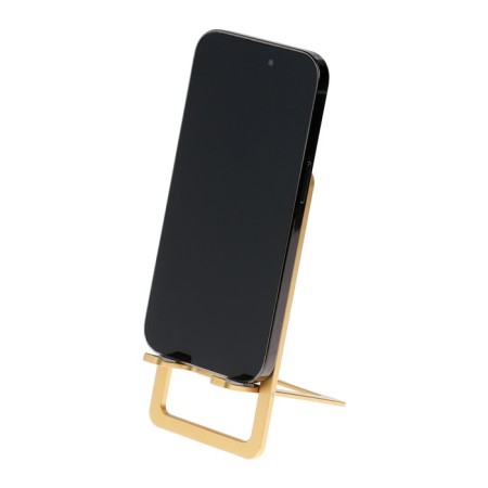 Phone stand, folding, metal, rubberized, yellow-3