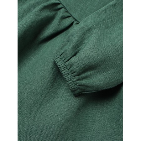 Dress with collar crumb I am Linen, 74-80, Green-2
