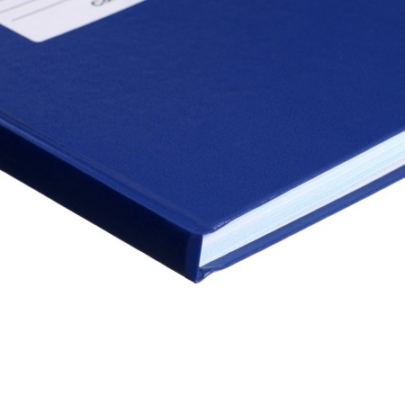 Book of accounting, 144 sheets, boumvinyl cover, offset block, cage, blue color, sticker-2