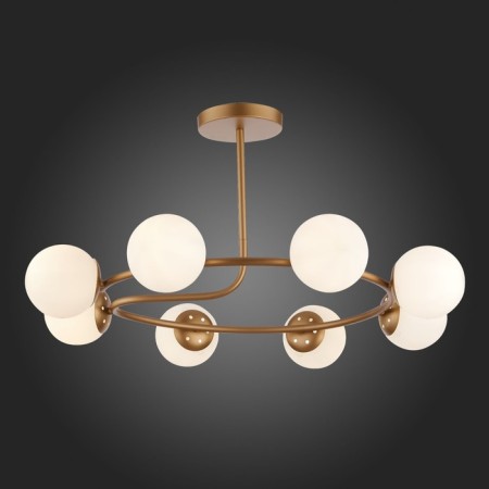 Ceiling EVOLUCE lamp. Sle220602-08. Calabria. 8x40 watts, E14, 77x77x38.5 cm, golden color-2