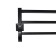 The electric heated towel -sprayer "Sanprise" Quadro P6, 400x600 mm, universal, black