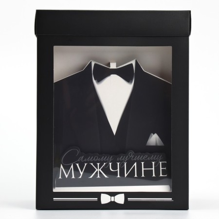 Gift folding box with 3D effect, packaging, “real man”, 18 x 14 x 23 cm-2